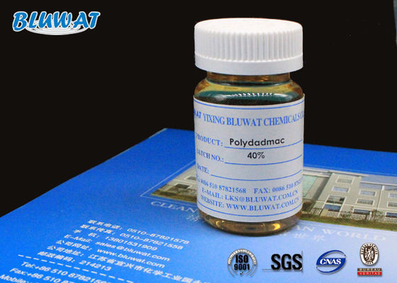 주문 NSF 인증서 40% 함유량 낮은 점도 PolyDADMAC 유기 응고 물질 폐기물 정화 화학 물질 카티온 폴리머 온라인 제품