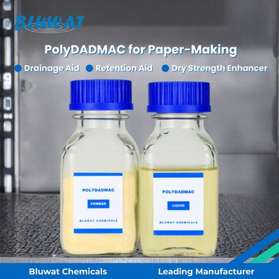 주문 제지용 PolyDADMAC: 보류 조제, 배수 조제 및 건조 강도 증강제 | Bluwat Chemicals 온라인 제품