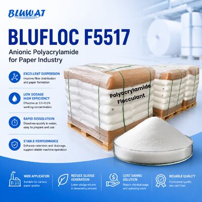 주문 BLUFLOC F5517 현대 종이 제조 시스템용 종이 유지 및 분산 폴리머 온라인 제품