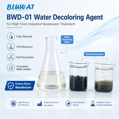 구입하다 BWD-01 고색의 50% 고체 함유량을 가진 산업 폐수 처리용 물 색소 제거 물질 CAS 55295-98-2 온라인 제품
