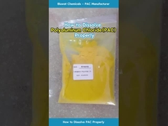 물처리를 위해 폴리알루미늄 클로라이드 (PAC) 를 어떻게 녹일 수 있을까요?