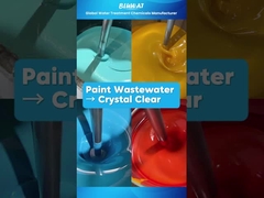 페인트 유출물 처리 맑은 물 데모 플록컬런트와 PAM #쇼츠 #폐기물 처리